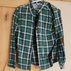 Dalia Collection Green and Blue Plaid Men's Shirt